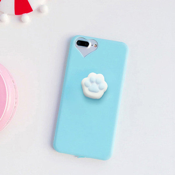 Cute Squishy Cat Claw Case for iPhone 6 6S 7 Plus